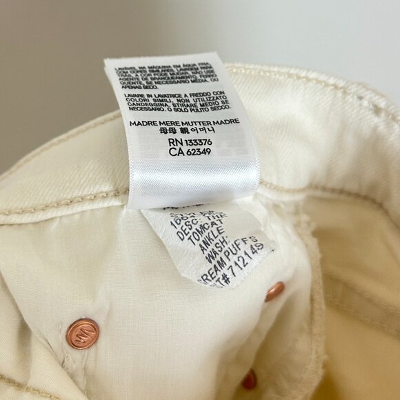MOTHER The Tomcat High Waisted Jeans in Wash Cream Puffs Size US 26 - Picture 11 of 13